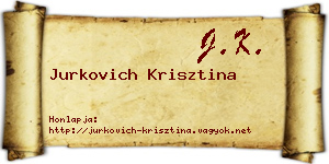 Jurkovich Krisztina névjegykártya