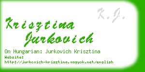 krisztina jurkovich business card